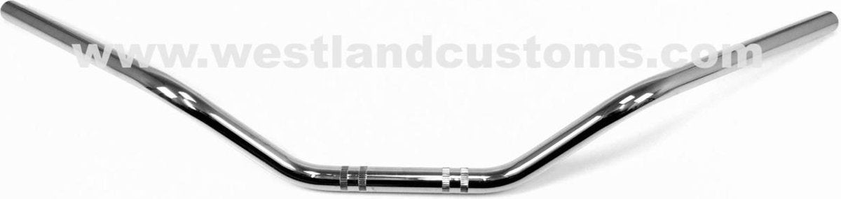 7/8 Inch (22mm) Universeel Stuur Flat track  Chroom