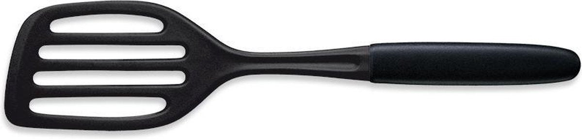 Triangle Professional Spatel schuin met sleuven - kunststof - 18 cm - zwart