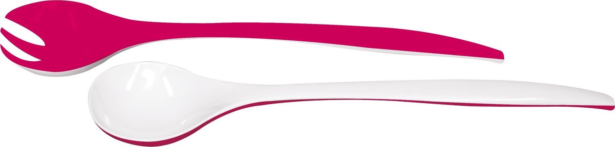 Zak!Designs Twotone Saladebestek - Melamine - 32 cm - Berry/Wit