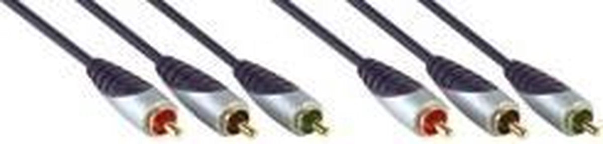Bandridge SVL3305 5m 3 x RCA Zwart
