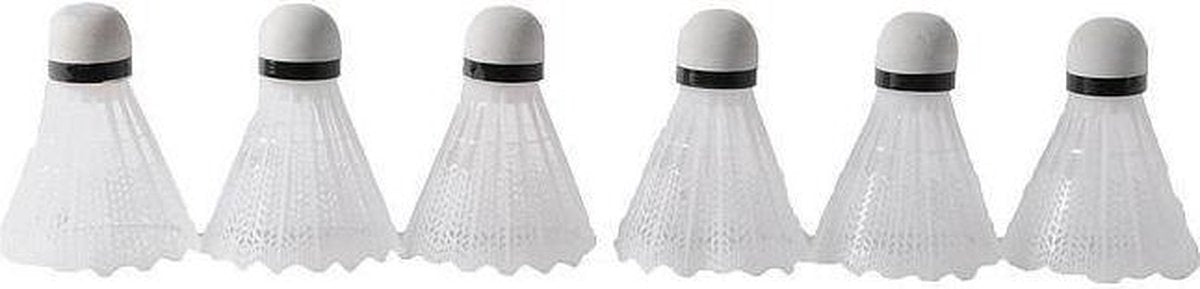 Angel Sports Shuttles Plastic - 6 Stuks - Wit