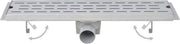 vidaXL Doucheafvoer 2 st rechthoekig lijn 630x140 mm roestvrij staal