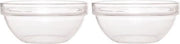 2x Salade schalen/slakommen van glas 20 cm - Schalen en kommen - Keuken accessoires