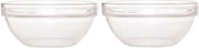 2x Salade schalen/slakommen van glas 29 cm - Schalen en kommen - Keuken accessoires