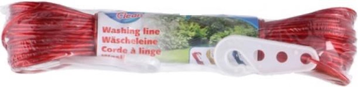 Waslijn 20mtr rood