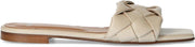 Manfield - Dames - Beige muiltjes met gevlochten detail - Maat 39