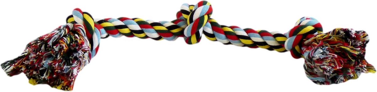 Katoen flossy speelgoed 3 knopen 245gr 45cm