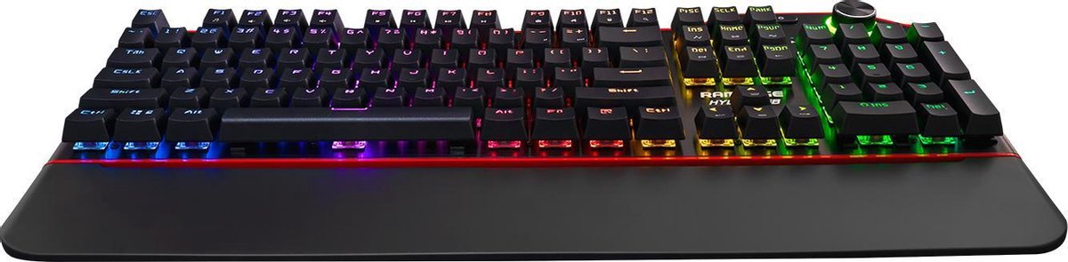 Gaming Toetsenbord QWERTY Full Mechanisch RGB Verlichting - Rampage Hydra R6 - Zwart
