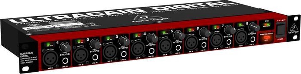 Behringer ULTRAGAIN DIGITAL ADA8200 8 kanalen 10 - 24000 Hz