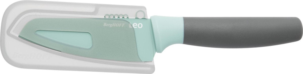 Berghoff - Groentemes - Met zester - Mintgroen - 11 cm - Leo line - Beschermhoes - Scherp lemmet