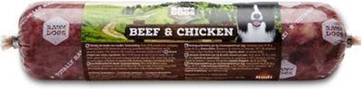 Raw4dogs worst beef / chicken - 1500 gr - 1 stuks