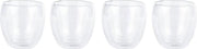 Thermoglazen - ERNESTO® - Espresso - dubbelwandig - ca 67 ML - 4 stuks - handgemaakt en mondgeblazen