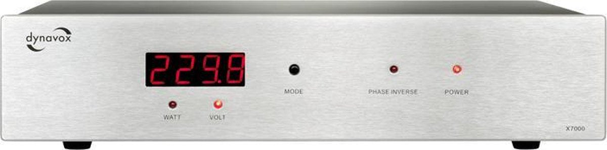 Dynavox X7000S High End netfilter zilver met Watt & Voltage Display