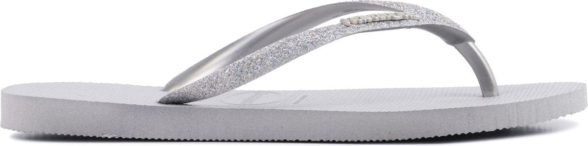 Havaianas Vrouwen Rubber  Slippers / Damesschoenen Slim glitter - Zilver - Maat 37/38