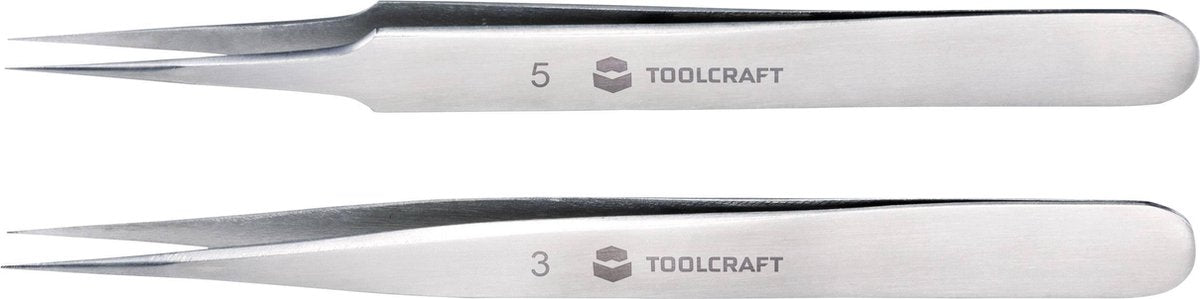 TOOLCRAFT TO-5861034 Pincetset 2-delig Spits
