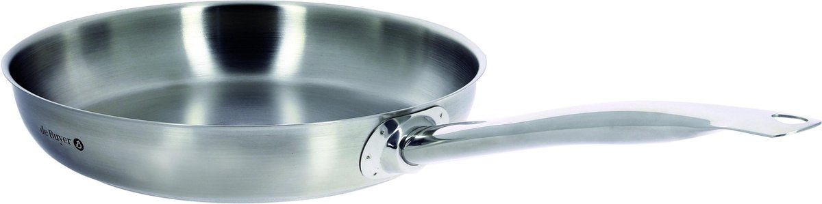 De Buyer Prim' Appety Koekenpan 28 cm Inductie - RVS - Zonder Anti Aanbaklaag