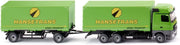 Wiking Miniatuurvrachtwagen Mb Actros Swap-body 1:87 Groen 2-delig