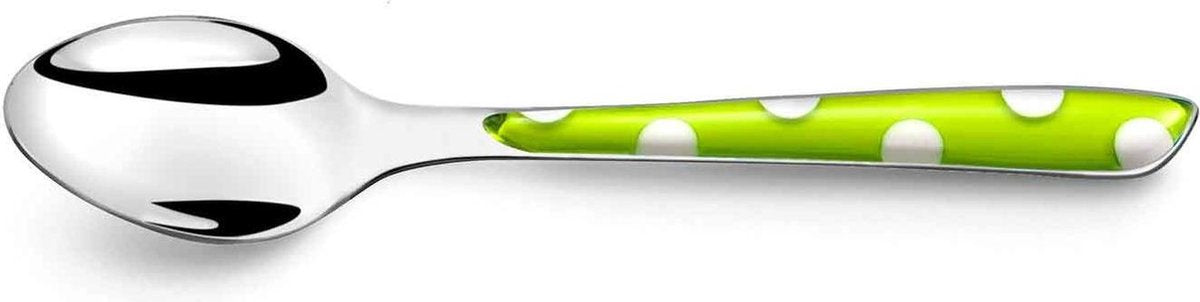 AMEFA - ECLAT DOTS GROEN KOFFIELEPEL - 18-0 - SET VAN 6 STUKS
