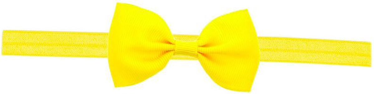 JillyBee - Haarband - Haren - Band - Baby - Strik - Fijn - Geel