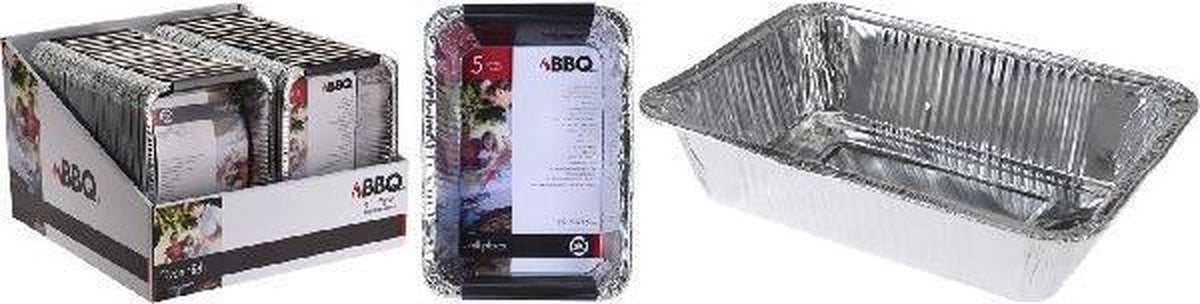 BBQ Aluminium Bereidingsbakjes 5 Stuks