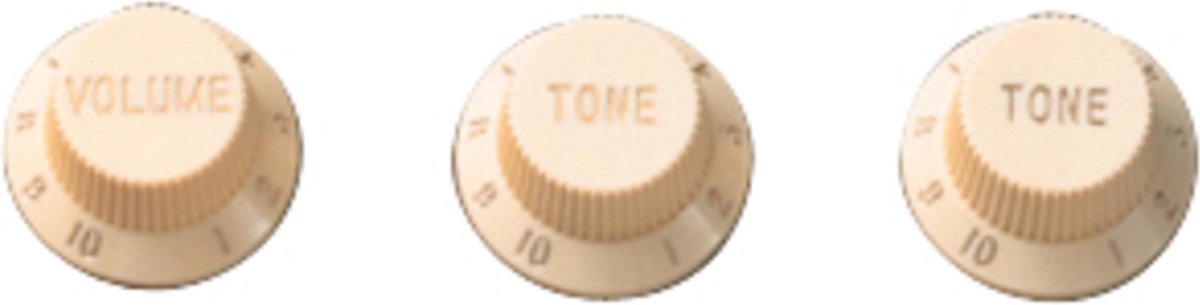 Strat Knob Set Aged White