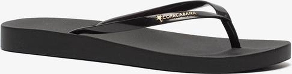 Copacabana vegan dames teenslippers - Zwart - Maat 38