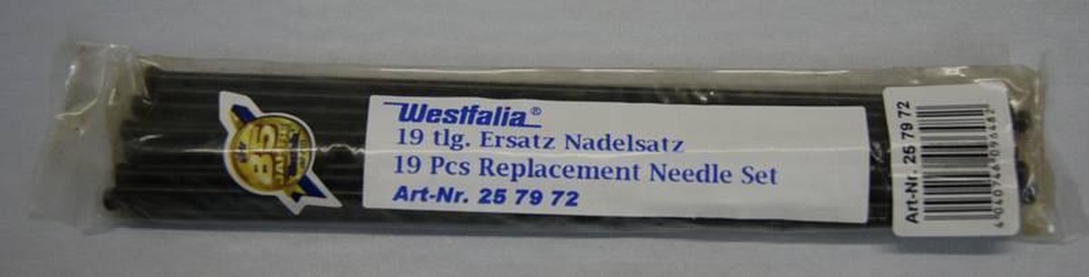 Westfalia Vervangende naalden set 19 stuks