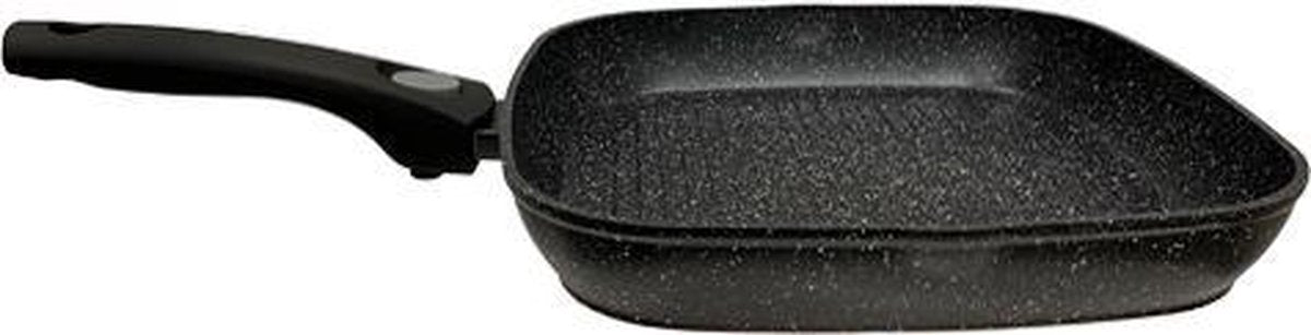 NeuMann grillpan met afneembare handgreep en schenktuit - inductie - Ø 28 x 4