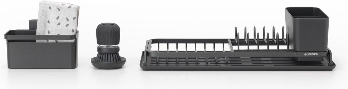 Brabantia Sink Side Afwasset compact - 4-delig - Dark Grey