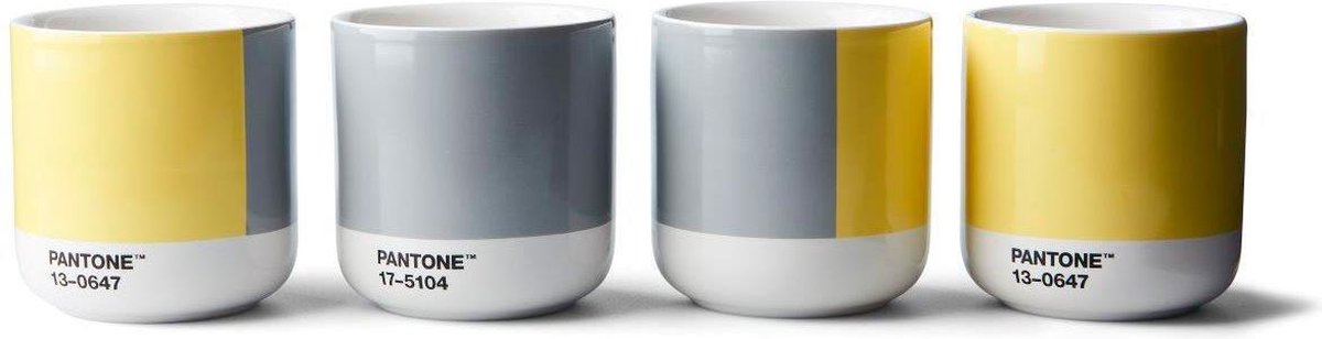 Pantone Cortado - thermosbekers - thermos koffiebeker - set 4st. - 175ml - in geschenkverpakking