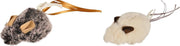Muis in pluche met geluid en lichtoogjes - set van 2 stuks
