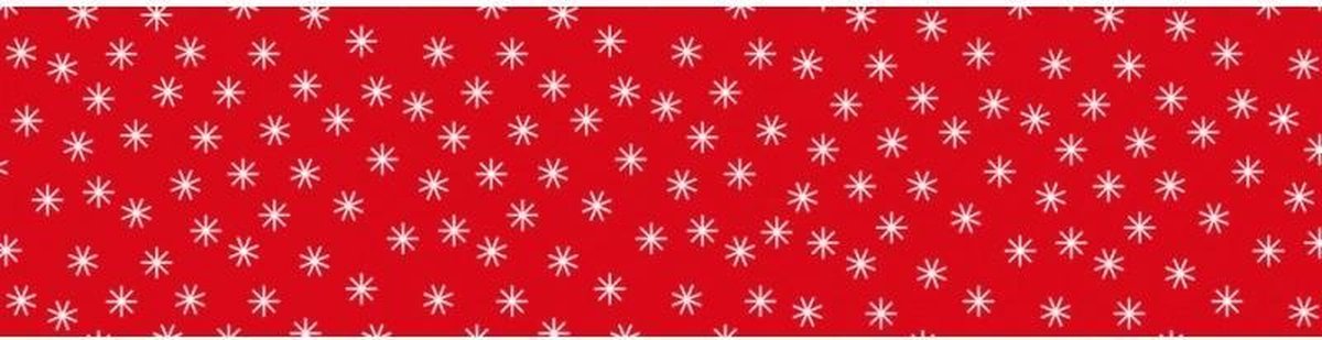 Damast papier Ster rood 1.18x10mtr. Kerstartikelen