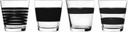 S&P STRIPES drinkglas 265 ml (zwart) set/4