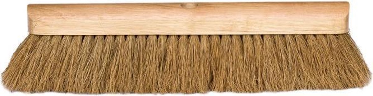 Cocosveger - Bezem kokosharen - 60 cm extra - Verniste zadelrug - 3503
