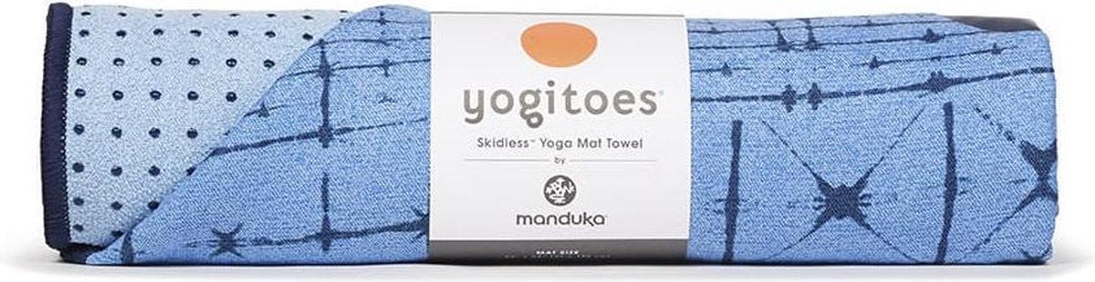 Manduka Yogitoes Skidless Yoga Handdoek – Star Dye Clear Blue – Blauw – 173 x 61 cm