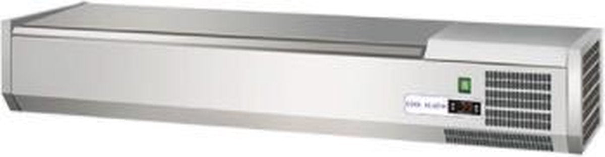 Cool Head opzetkoelvitrine met RVS klapdeksel 4x 1/3