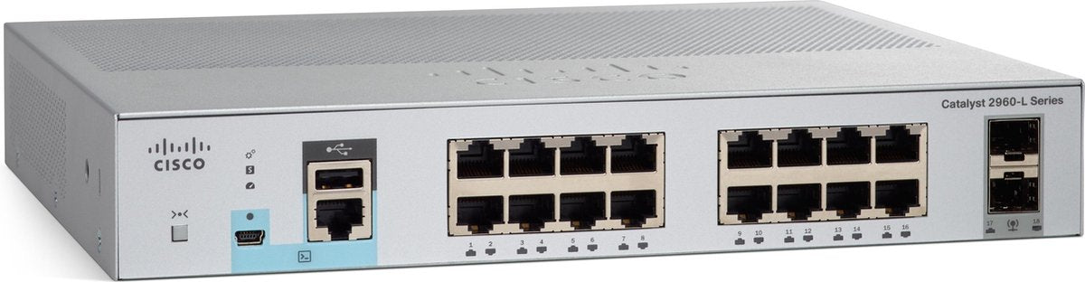 Cisco Catalyst 2960L-16TS-LL Managed L2 Gigabit Ethernet (10/100/1000) 1U Grijs