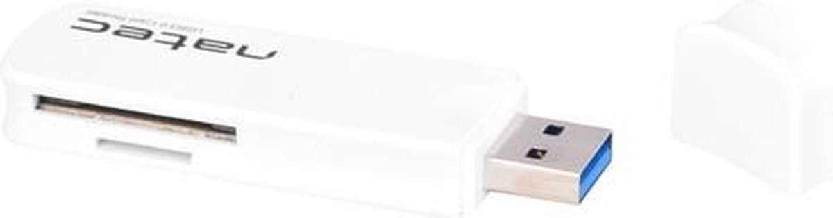 Natec Scarab - Mini kaart lezer - SD/Micro SD - USB 3.0 - Wit