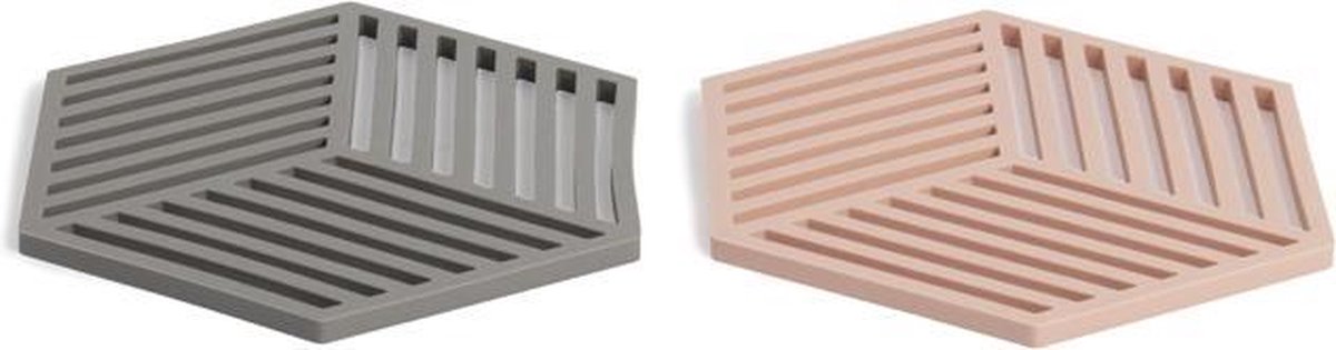 Set/2 siliconen onderzetters 15