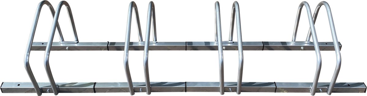 4toolz stalen fietsenrek voor 4 fietsen - Zilver