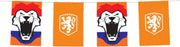 Oranje  KNVB vlaggenlijn / slinger 3 meter - Nederland oranje supporters versiering