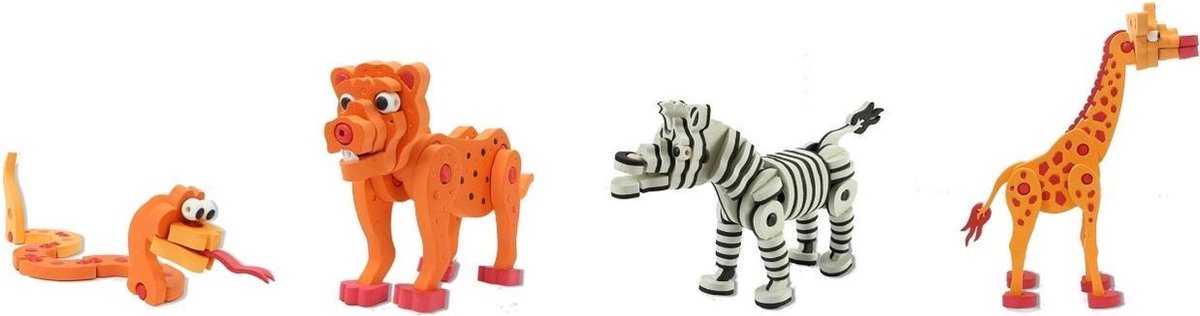 Jamara 3D Soft-Steck Puzzle Animals 4+