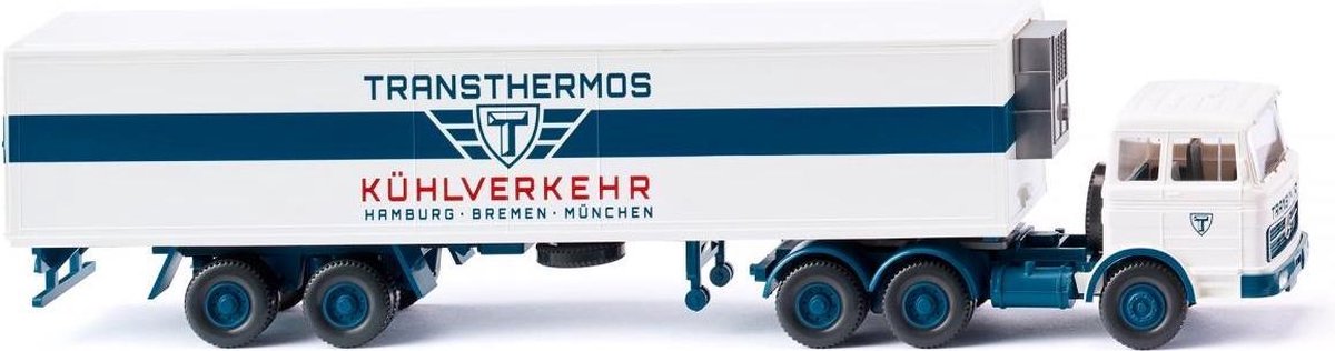 Wiking Miniatuurvrachtwagen Mercedes-benz 1:87 Wit/blauw