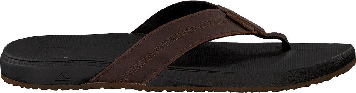 Reef Cushion Phantom Leather Heren Slippers - Black/Brown - Maat 37.5