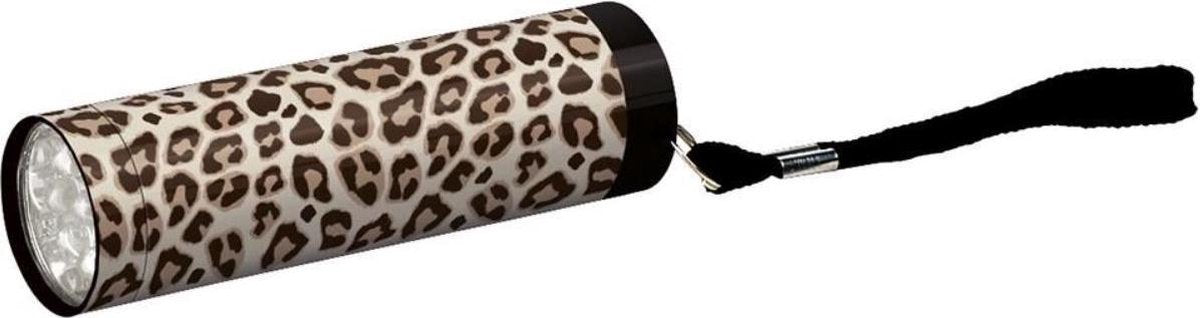 zaklamp Design zwart luipaard print Led zaklantaarn met lus