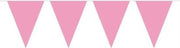 2x Mini vlaggenlijn / slinger - 350 cm - baby roze - babyshower / geboorte meisje
