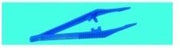 Lohmann & Rauscher Pincet blauw steriel