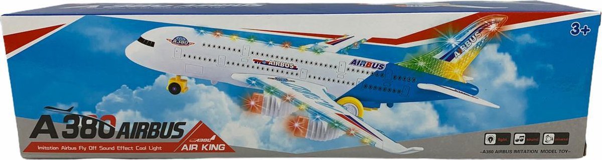 Airbus A380 speelgoed vliegtuig met licht en geluid