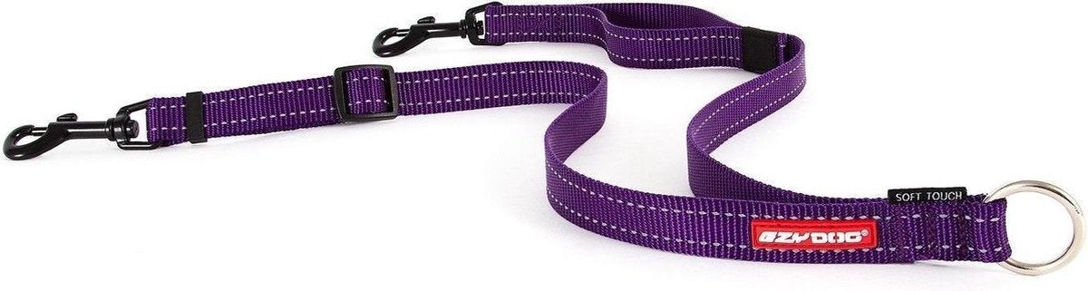 EzyDog Soft Touch Coupler - Hondenriem (35-60cm) - Paars