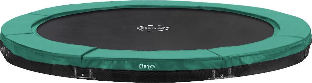 Etan Premium Gold Trampoline Inground - Ø 366 cm / 12 ft - UV-bestendig Randkussen - Groen - Rond